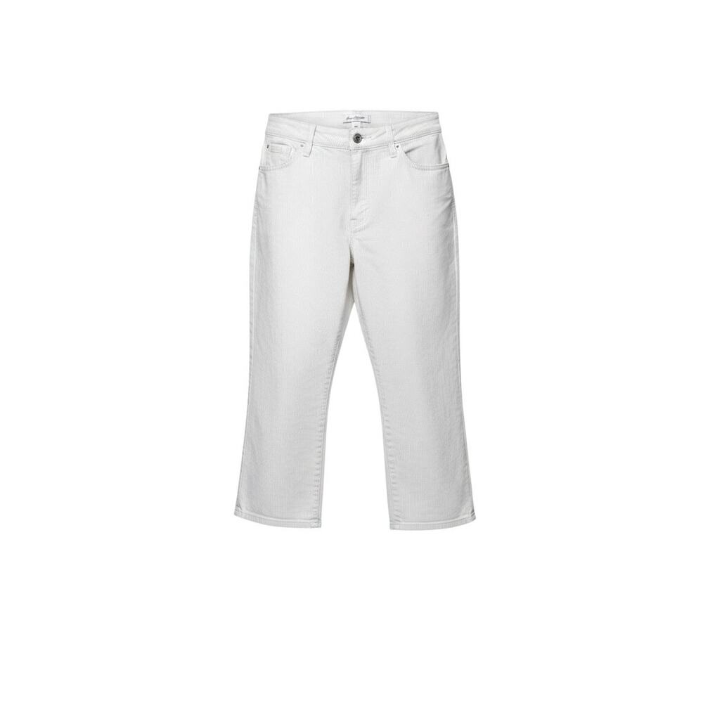 Gloria Vanderbilt Amanda Capri Wide Leg Sz 18 White Twill 5 Pocket Juniors